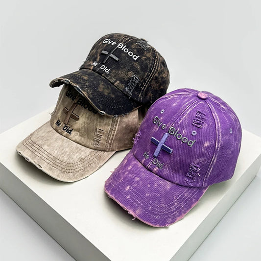 New Unisex Letter Embroidery American Vintage Baseball Hats