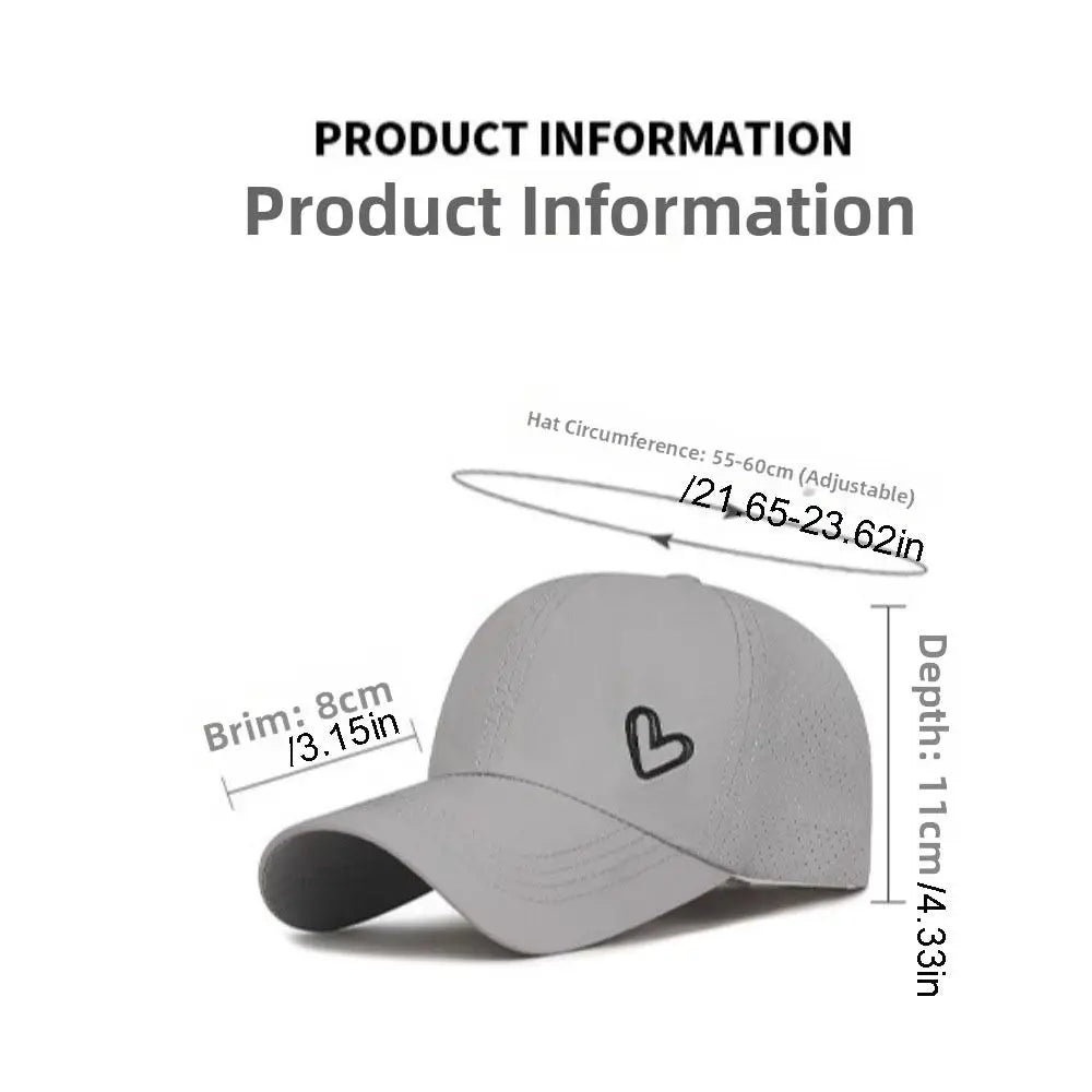 Fashion Love Heart Ponytail Baseball Cap