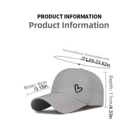 Fashion Love Heart Ponytail Baseball Cap