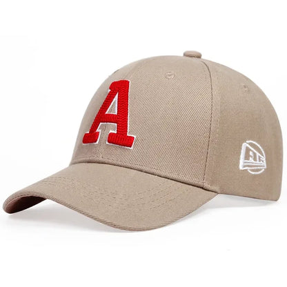 Unisex A Letter Embroidery Baseball Caps