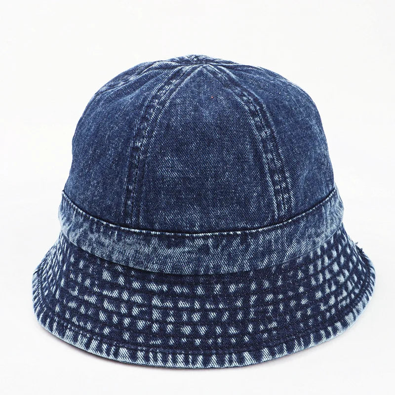 Denim Bucket Hat Women Fisherman's Hat Bucket Hat Unisex Bob Caps Hip Hop Gorros Men