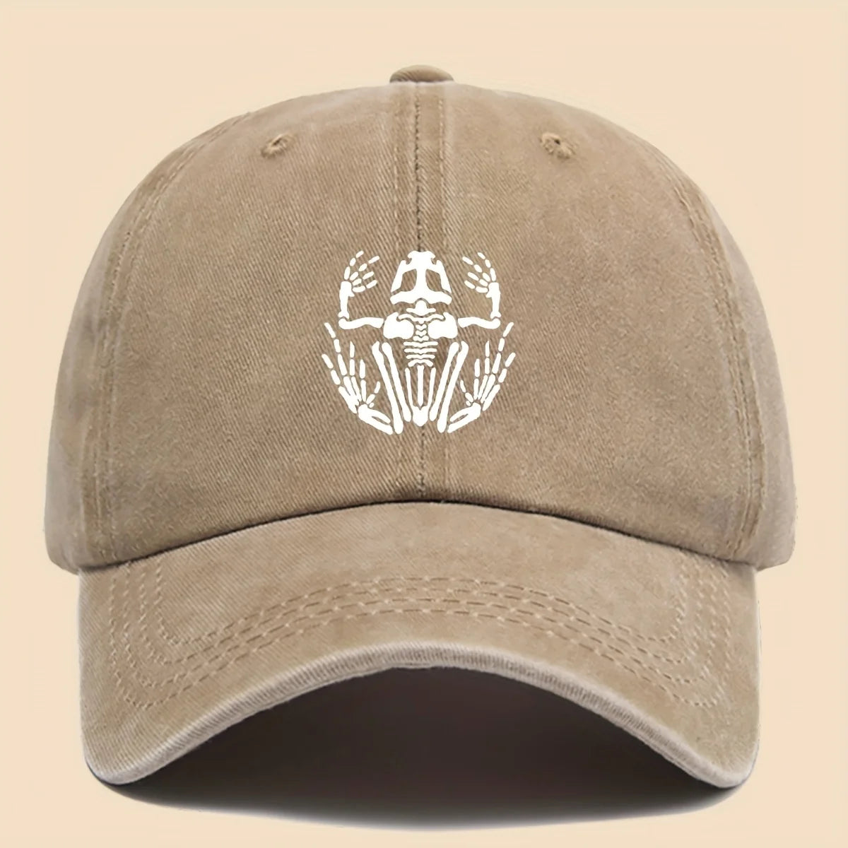 Skeleton Frog Printed Baseball Hat For Men Women