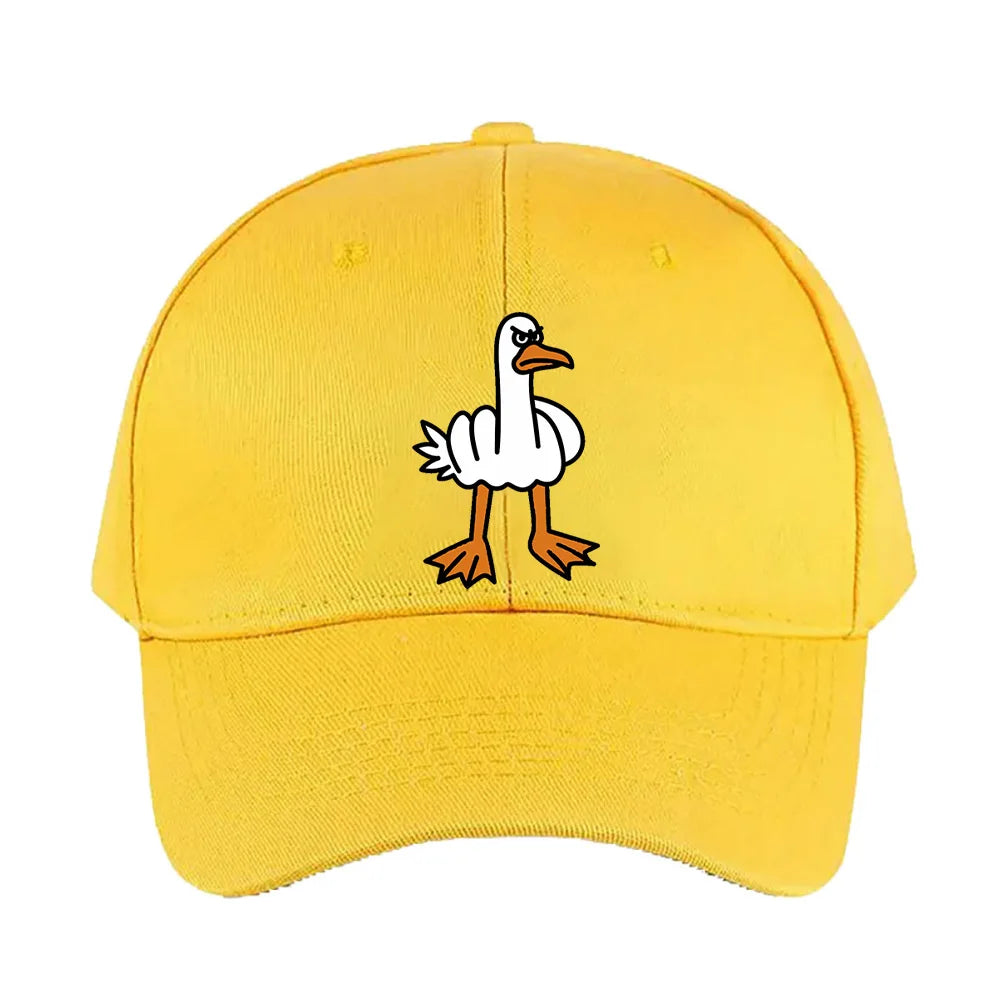 Middle Finger Goose Angry Meme Animal Cap Summer Adult Baseball Cap