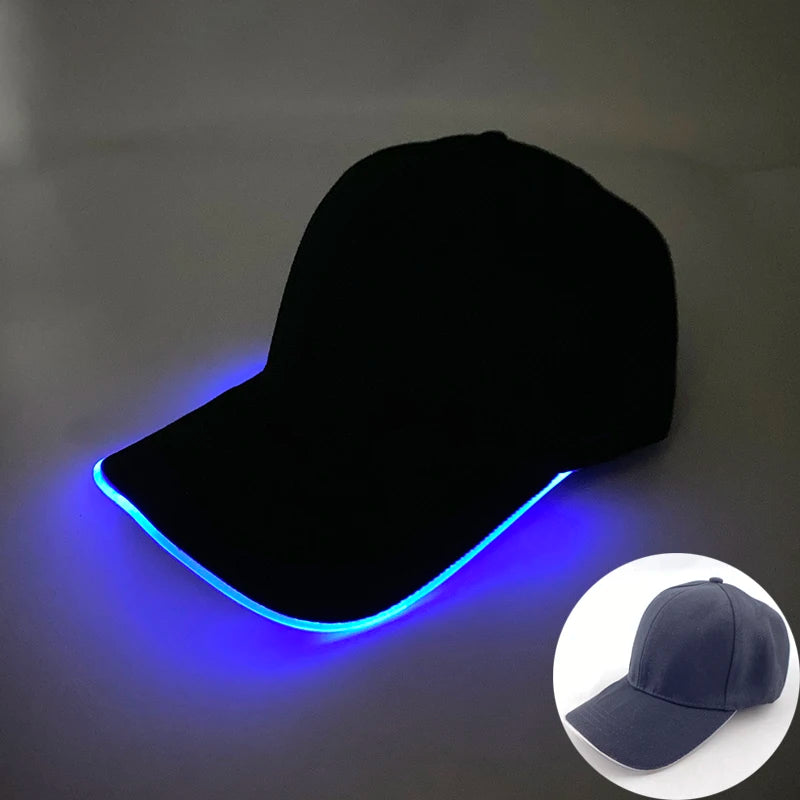 2025 Christmas Cartoon LED Luminous Hat Glowing Baseball Cap Men Women Winter Light Up