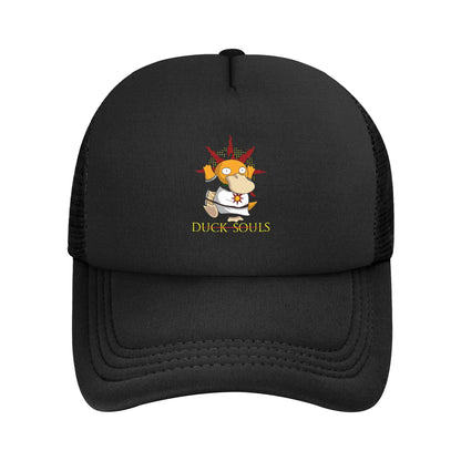 Pokemon Psyduck Pattern Trucker Hats Hip-Hop Mesh Baseball Caps