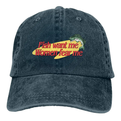 Fish Want Me Women Fear Me Classic Baseball Caps