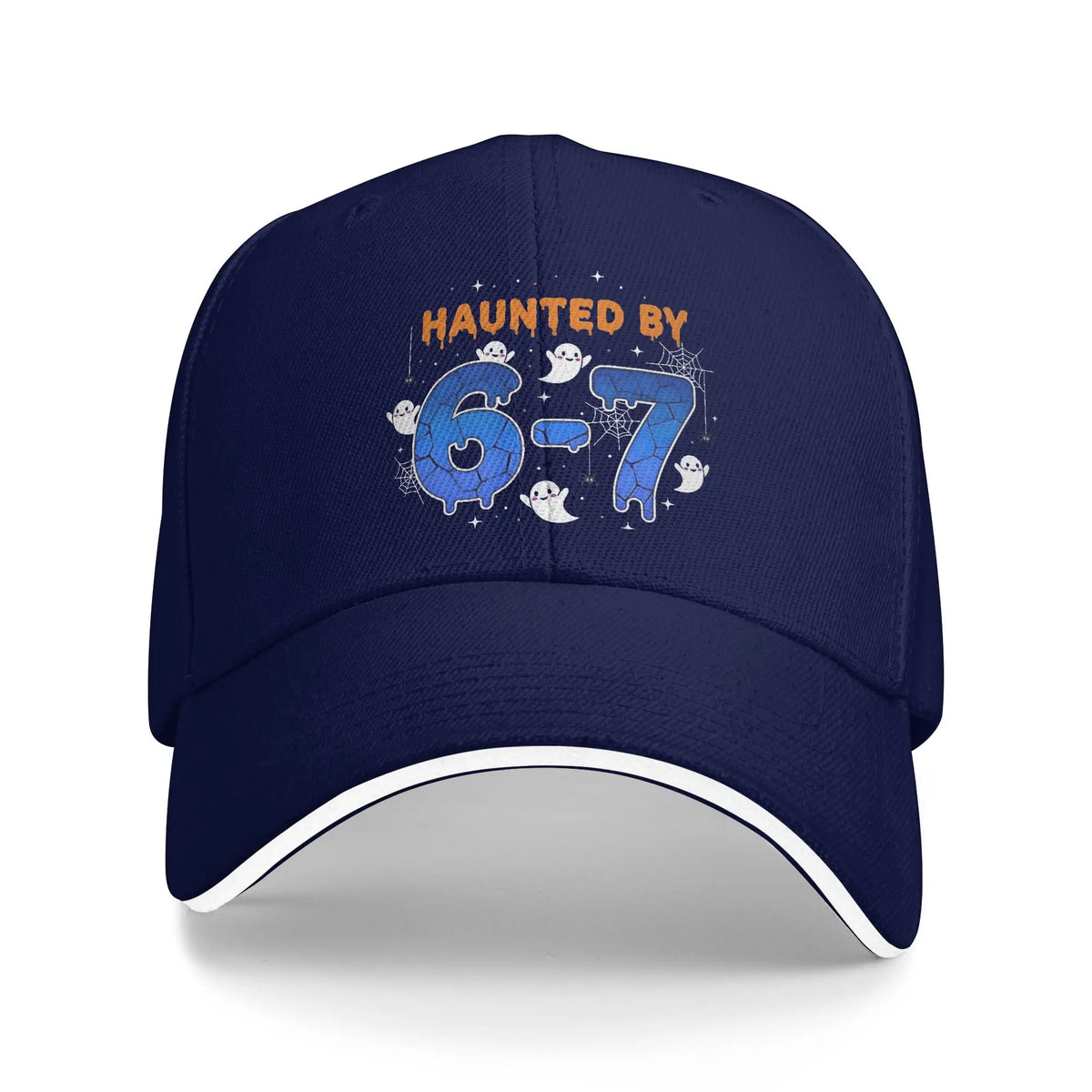 Haunted By 67 Meme Halloween Funny Spooky Haunted Baseball Cap
