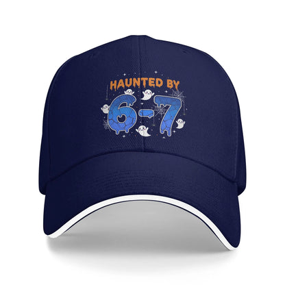 Haunted By 67 Meme Halloween Funny Spooky Haunted Baseball Cap