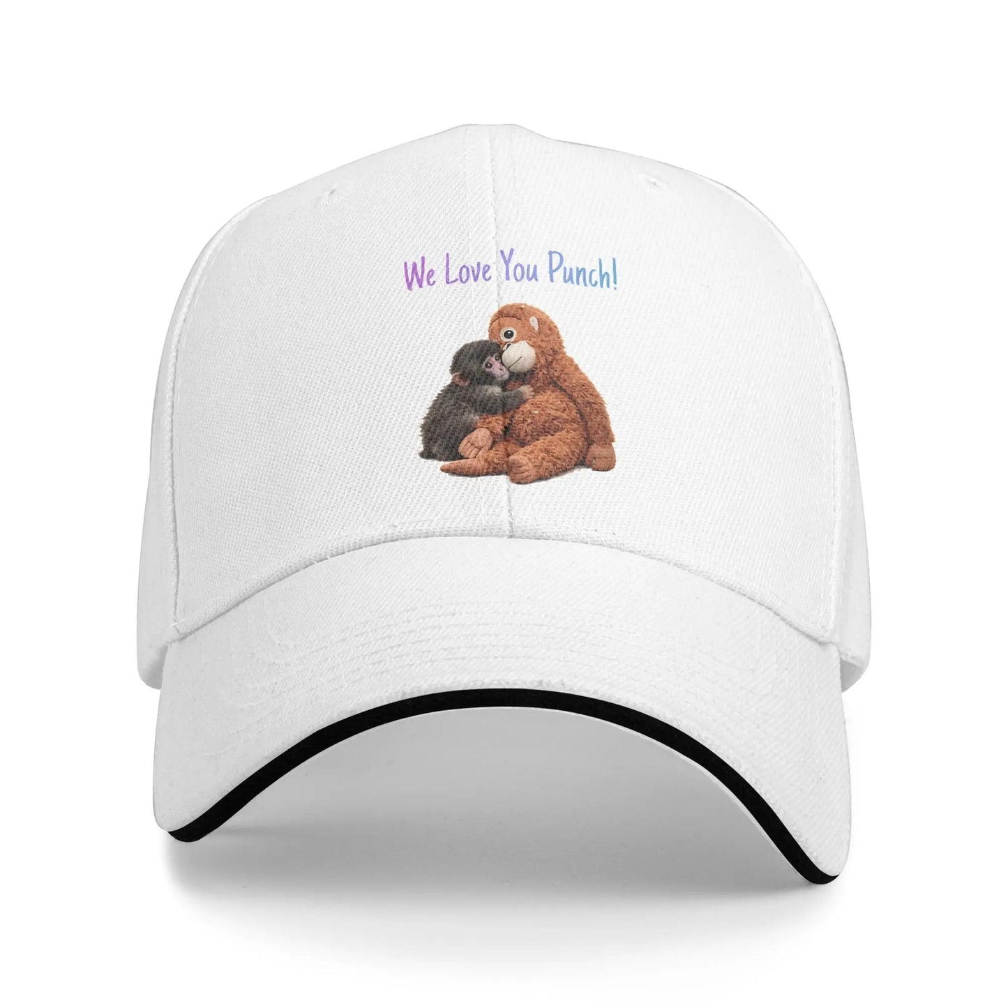 Baseball Cap Punch Baby Monkey Hugging Orangutan Plushie Viral Cute Monkey For Men