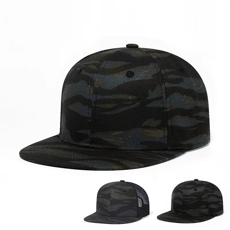 Fashion Camouflage Mesh Cap Cotton Snapback Hats Men Women