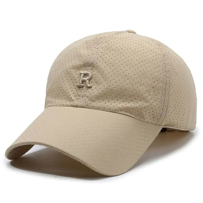 Summer Sun Hat Letter R Embroidery Fishing Cycling Hat Baseball Hat