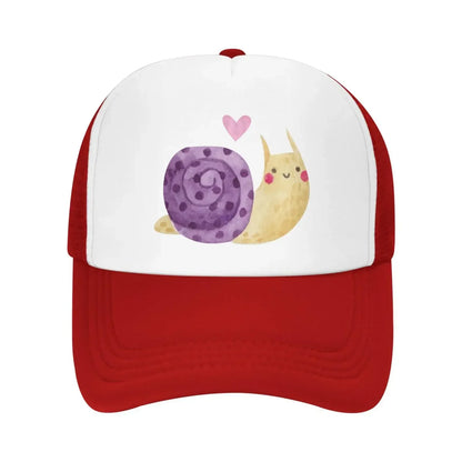 New Mesh Dad Hat Adjustable Washed Snail Watercolor Baseball Cap