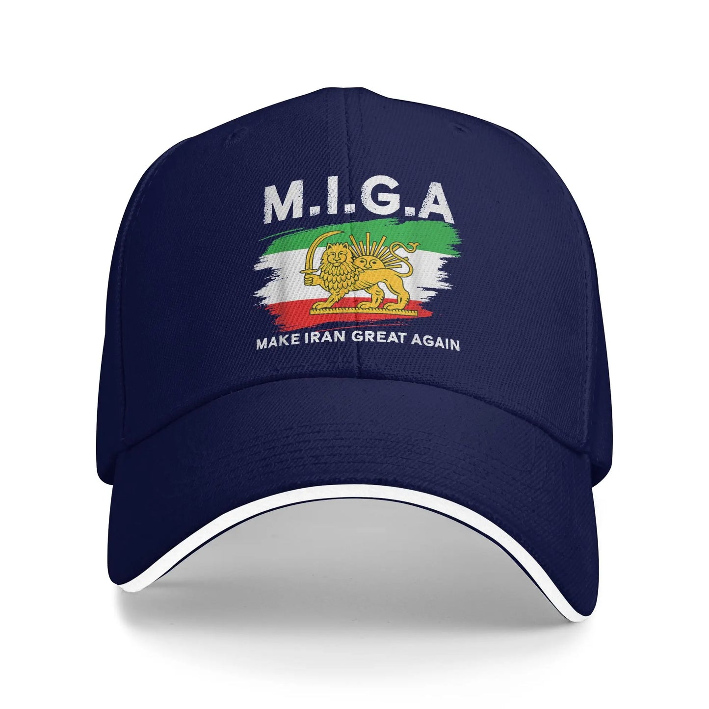 Make Iran Great Again Emblem Of Iran MIGA Baseball Cap