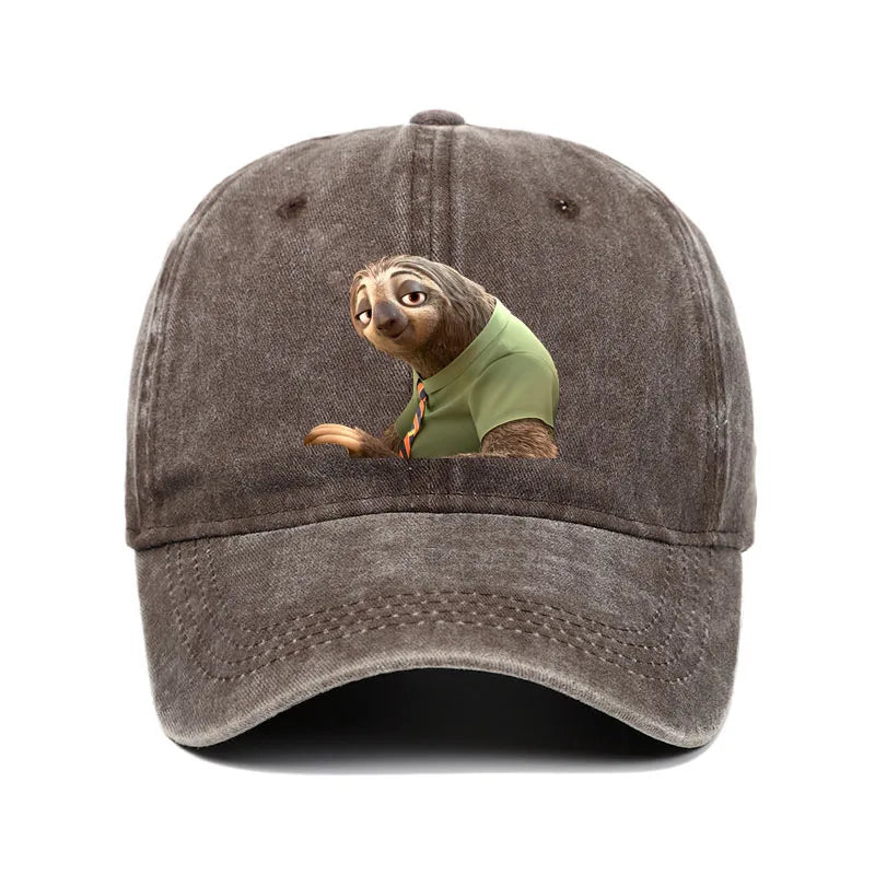 Disney Zootopia Cartoon Anime Retro Print Baseball Cap Judy Nick Sun Hat