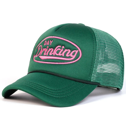 Unisex DAY DRINKING Letter Embroidery Baseball Caps