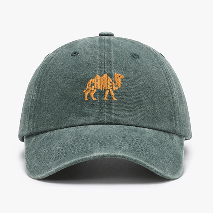 Embroidered Camel Cotton Baseball Caps Vintage Men Women