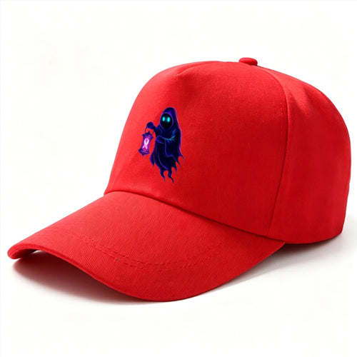 Pink Ribbon Breast Cancer Awareness Halloween Ghost Baseball Cap