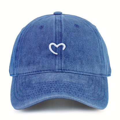 Women's Heart-Shaped Embroidered Baseball Cap