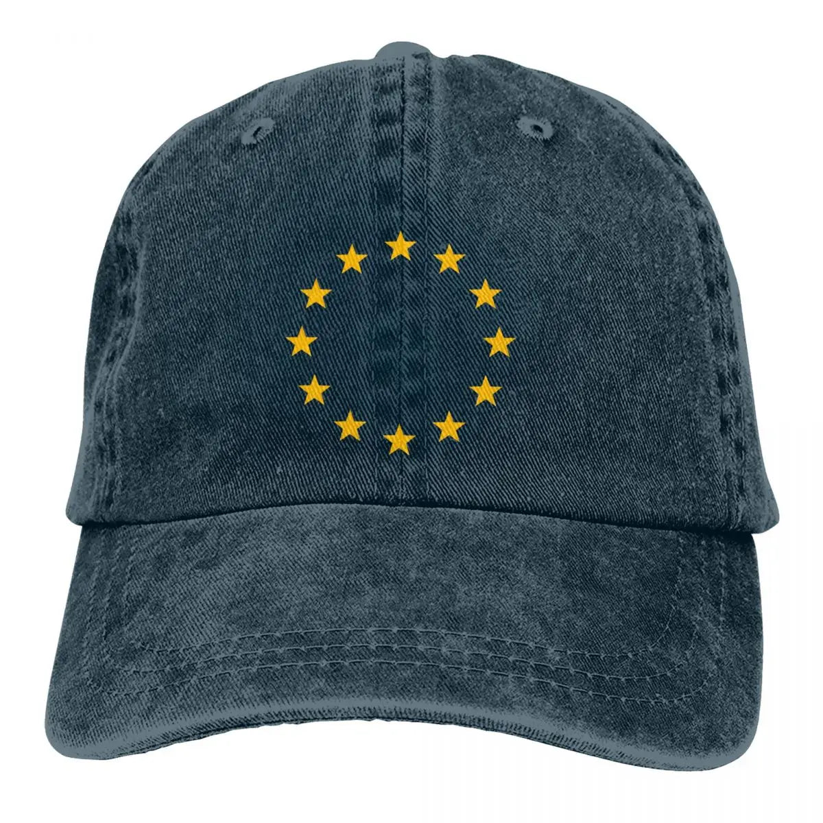 Washed Men's Baseball Cap Europe European Union EU Stars