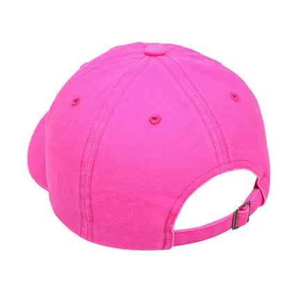 Baseball Unisex Athletic Low Plain Fluorescent Solid Color Hat Dropship