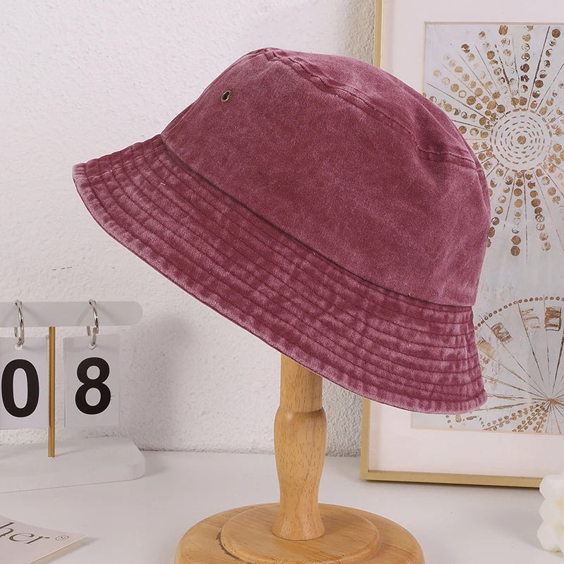 Korean Version Fashionable Rainbow-Colored Flat Eave Fisherman's Hat