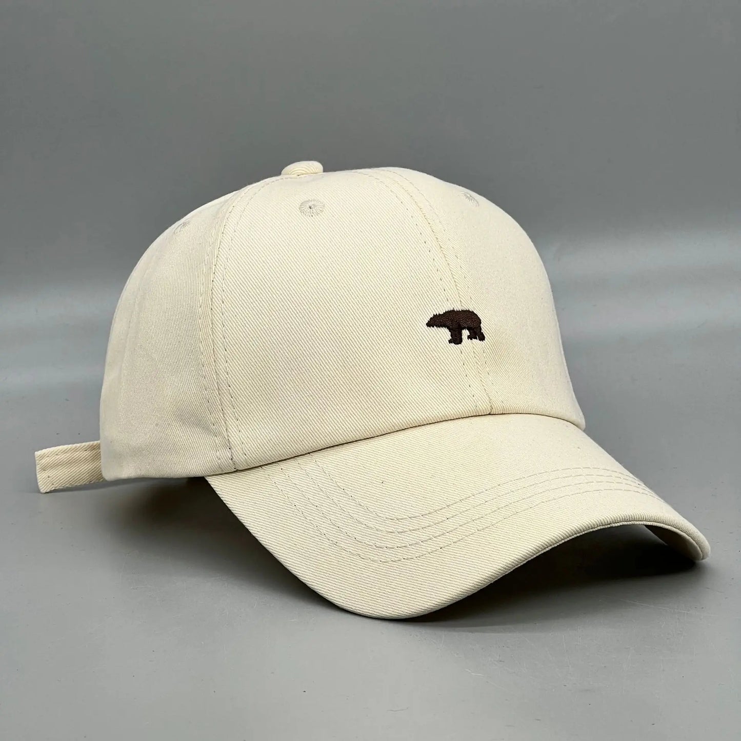 Polar Bear Embroidery Sun Hat Cotton Baseball Cap