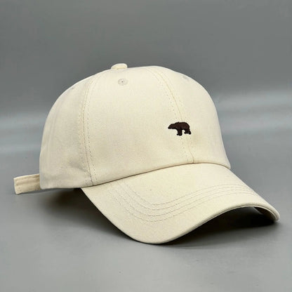 Polar Bear Embroidery Sun Hat Cotton Baseball Cap