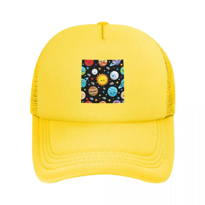 Kawaii Planets Cute Solar System Mesh Baseball Caps