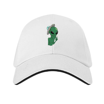 Alien Making The Peace Sign Baseball Cap