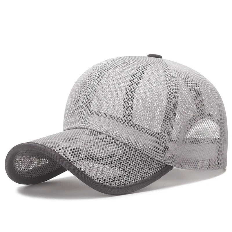 Summer Hollow-Out Sunshade Hat Brim Breathable Mesh Baseball Cap