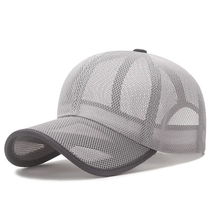 Summer Hollow-Out Sunshade Hat Brim Breathable Mesh Baseball Cap