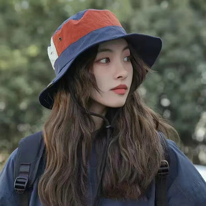 Sun Protection Wide Brim Bucket Hat Quick-dry Summer Man Women