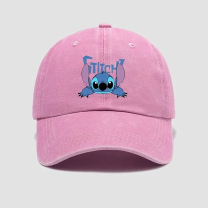 Stitch Casual Hat Kawaii Cartoon Anime Figure Baseball Caps