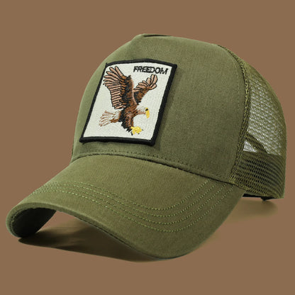 Unisex Baseball Cap With Eagle Embroidery & Applique