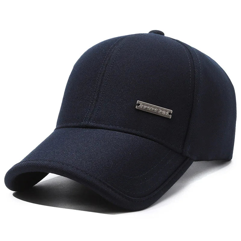 New Black Baseball Caps For Men Women Sunhat Solid Letter Sunscreen Cap