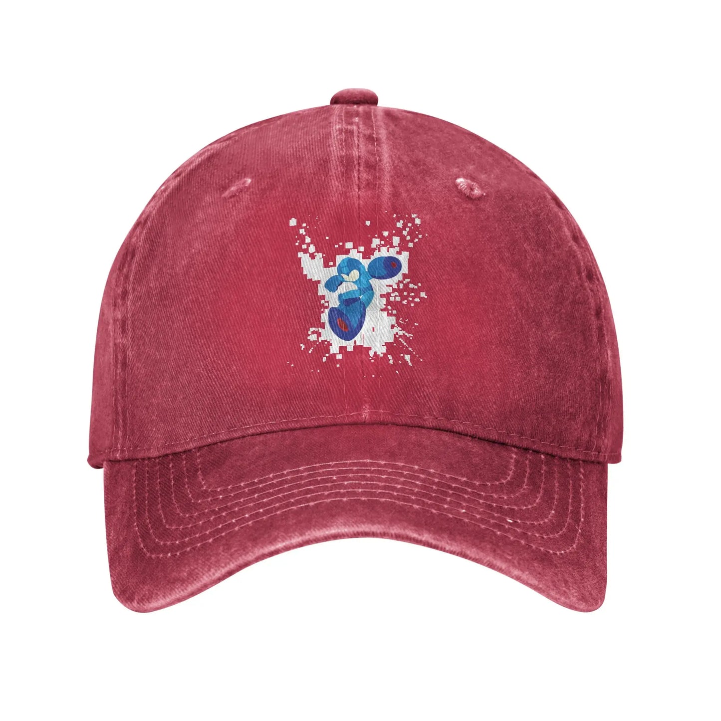 Megaman Pixel Jump Men Women Baseball Caps
