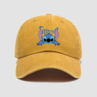 Stitch Casual Hat Kawaii Cartoon Anime Figure Baseball Caps