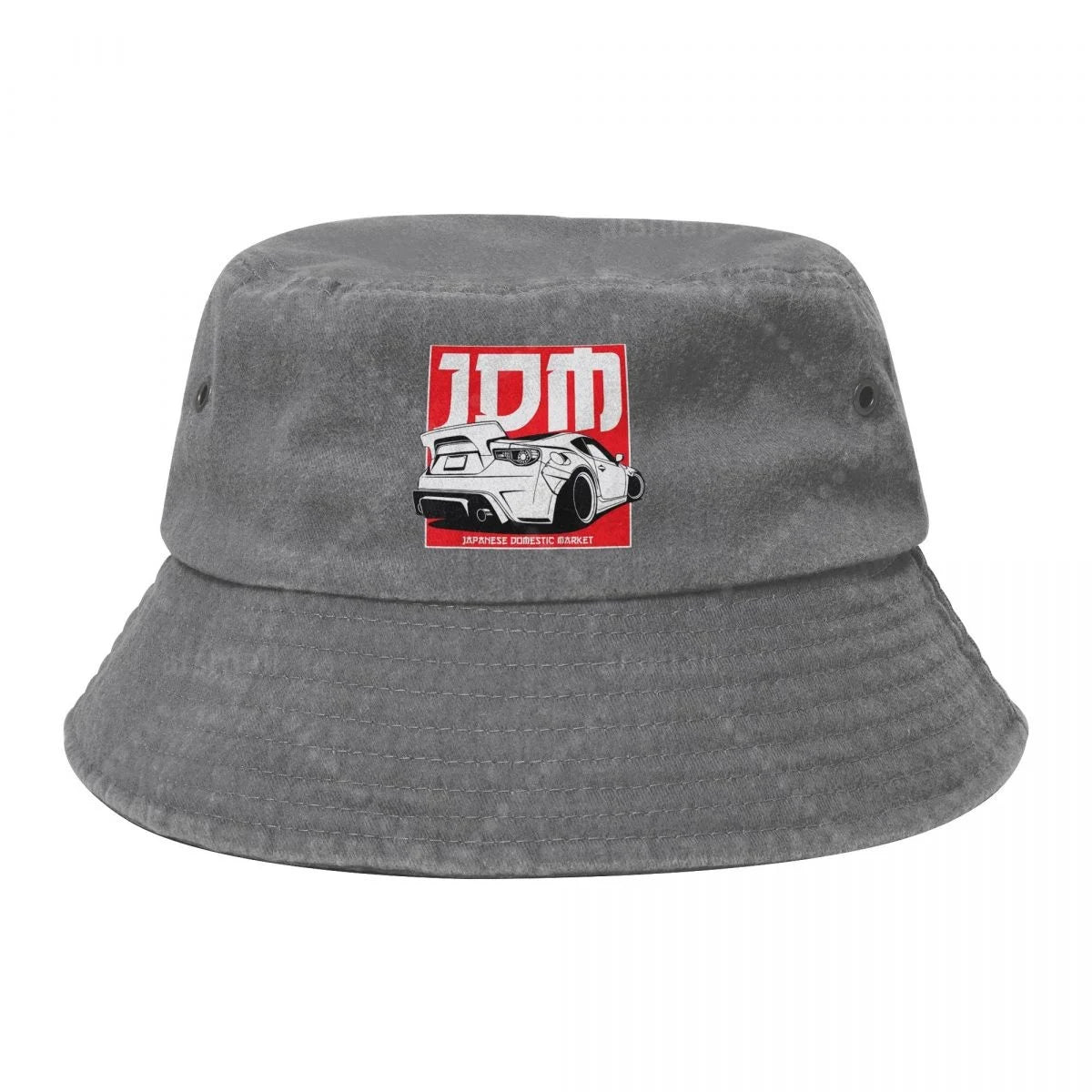 JDM Car Unisex Cotton Bucket Hats Adjustable Outdoor Sun Hat For Beach Travel