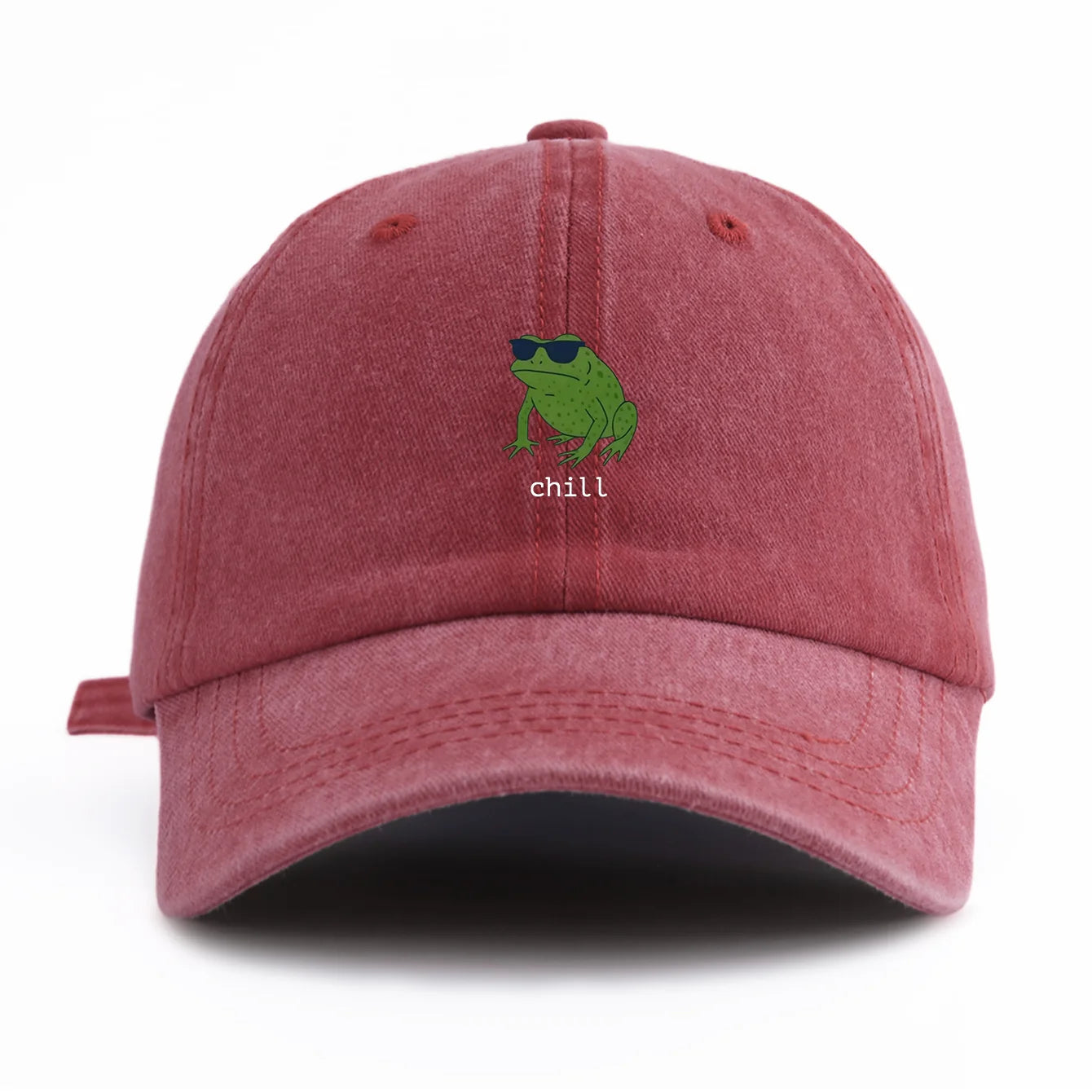 Chill Print Washed Baseball Cap For Adults