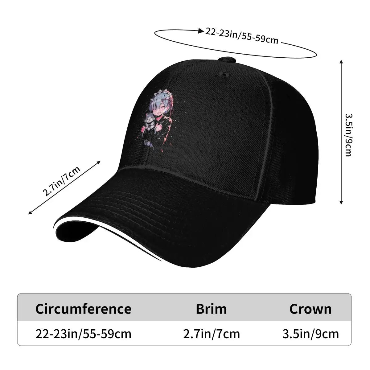 Baseball Caps Re Zero Anime