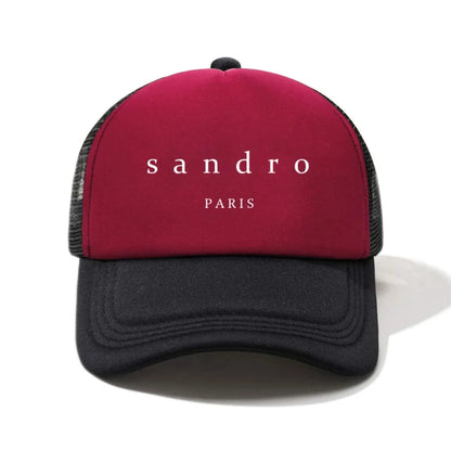 Sandrro Printed Sponge Half Mesh Outdoor Fashion Accessory Hat Baseball Hat For Men And Women