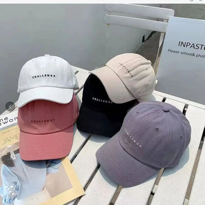 Casual Unisex Hip Hop Letter Embroidery CHALLENGE Baseball Caps