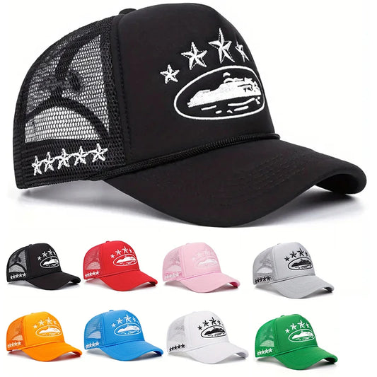 Fashionable And Simple Star-Embroidered Sponge Baseball Caps