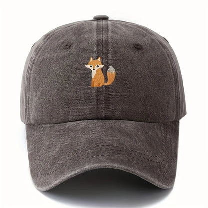 Cute Fox Pattern Printed Baseball Cap For Daily Casual Fashion