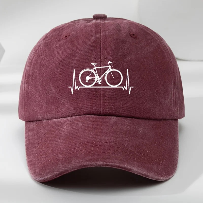 Men's And Women's Baseball Caps Bicycle Prints Suitable For Outdoor