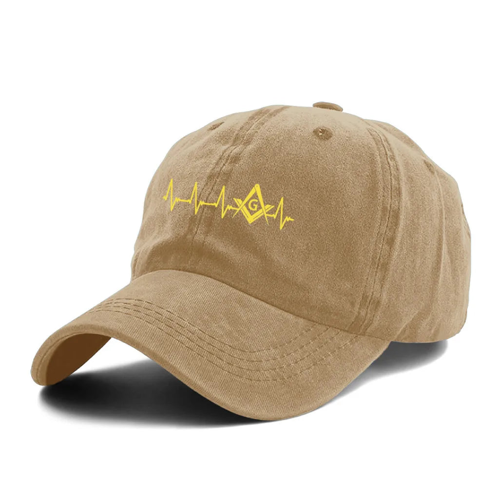Summer Cap Sun Visor EKG Heartbeat Masonic Hip Hop Caps Baseball Hat