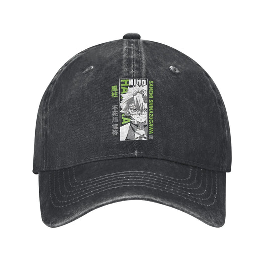 Pure Color Dad Hats Sanemi Baseball Caps Demon Slayer