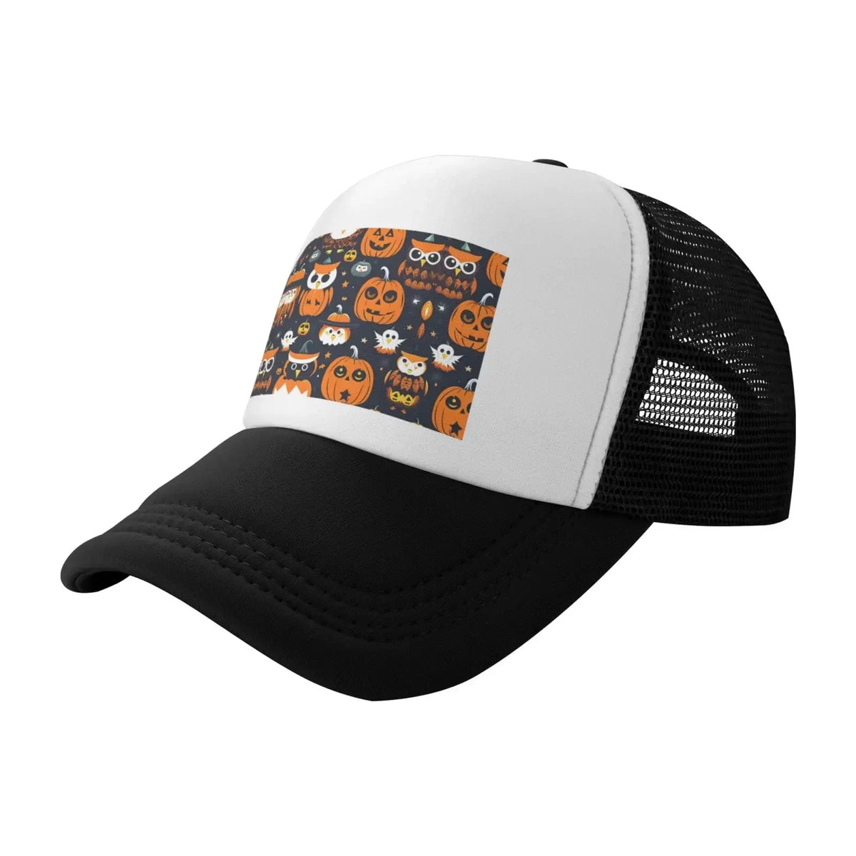 New Halloween Owl Ghost Pumpkin Mesh Baseball Cap