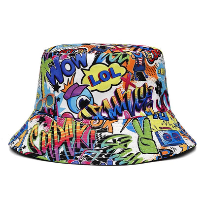 New Fashion Graffiti Sunscreen Bucket Hats