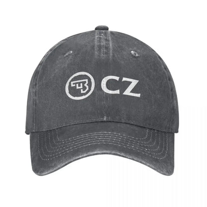 White CZ Guns Logo Unisex Baseball Caps